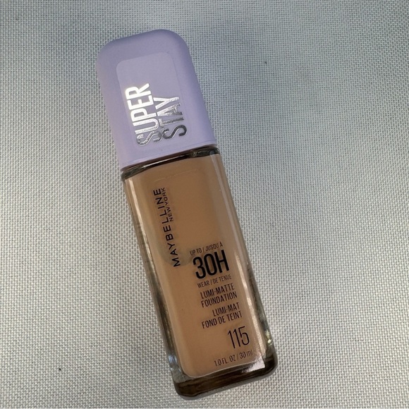 NWT Maybelline Super Stay Up to 30HR Wear Lumi-Matte Longwear Foundation - 115 - Picture 2 of 3